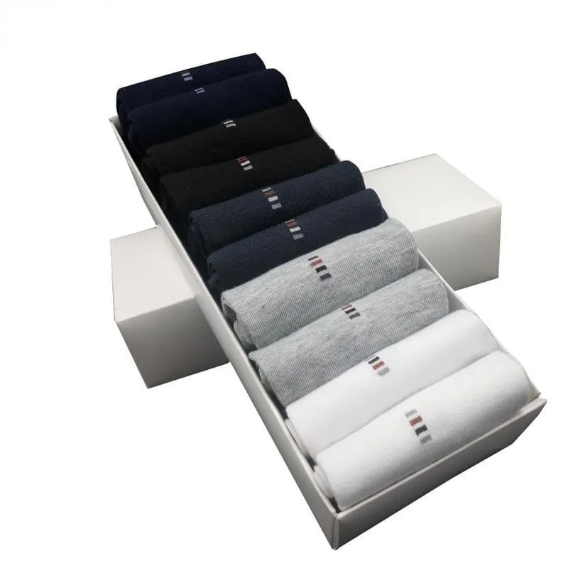 10pairs Lot Casual Winter Calcetines Cotton Crew Socks for Men