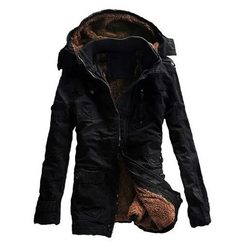 2018 New Fashion Winter Jacket Men Outwear Breathable Warm Coat Parkas Thickening Casual Cotton-Padded Jacket Fleece Parkas