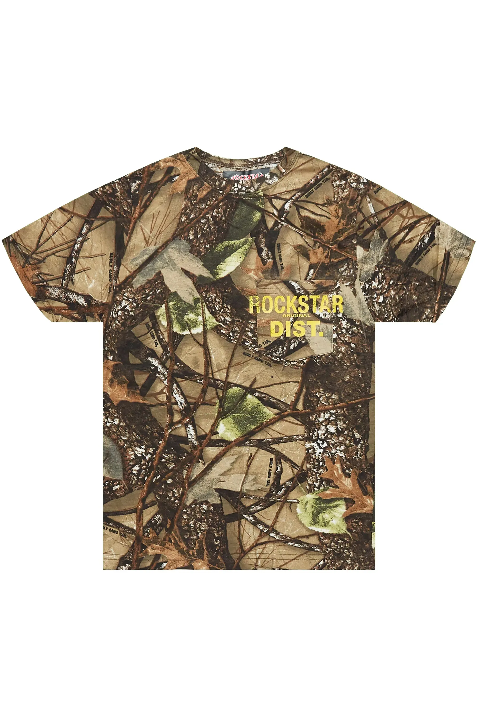 Acko Beige Tree Camo Graphic T-Shirt