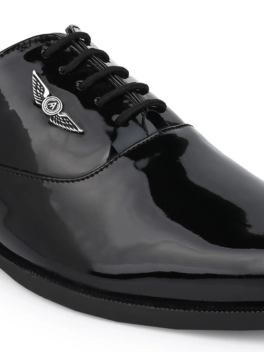 Alberto Torresi Black Patent Lace up Formal Shoes