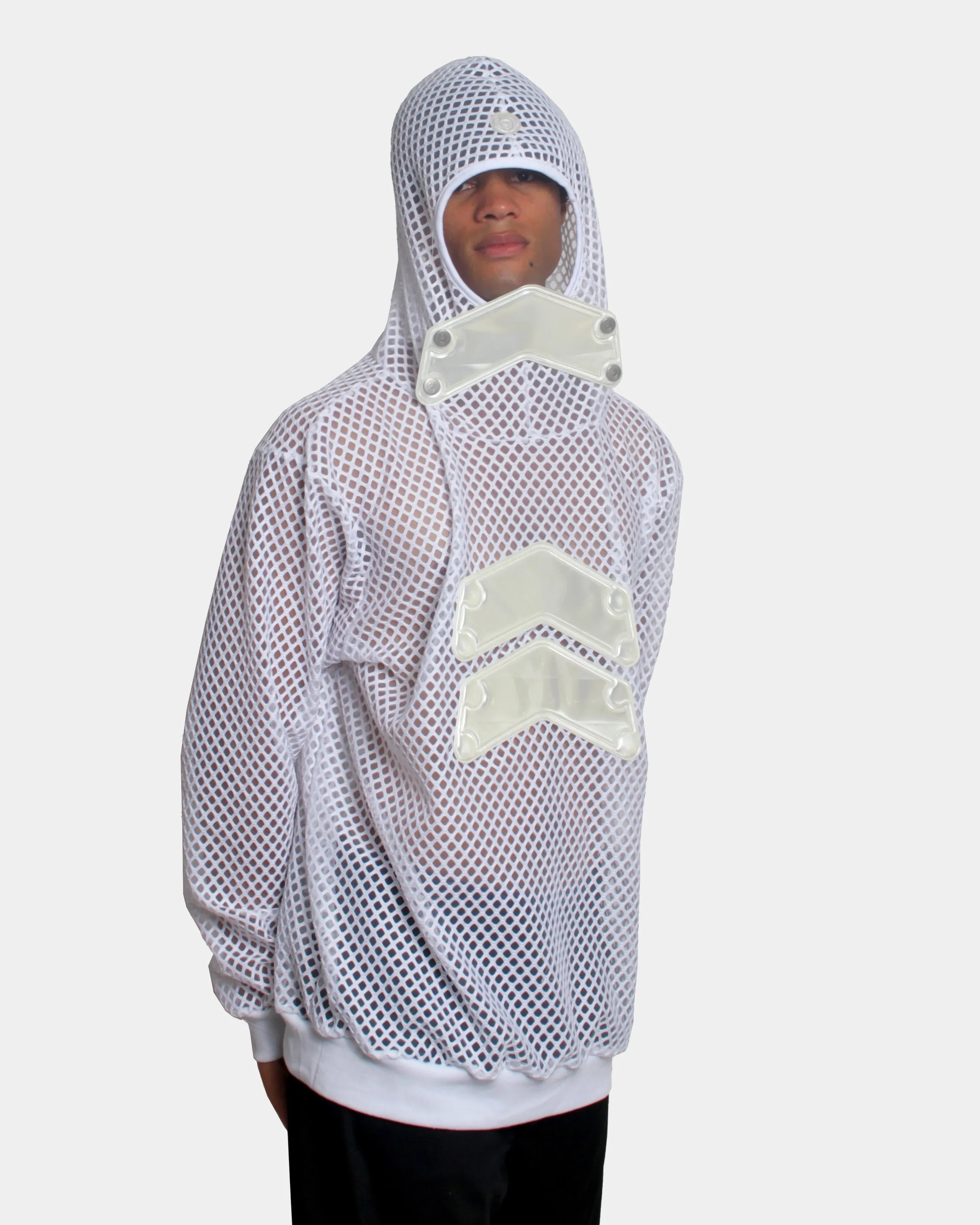 ASTROMESH BALACLAVA HOODIE UNISEX WHITE / WHITE