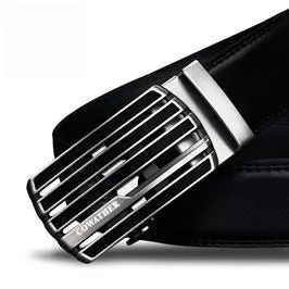 Automatic Ratchet Buckle with Cow Genuine Leather Belts for Men