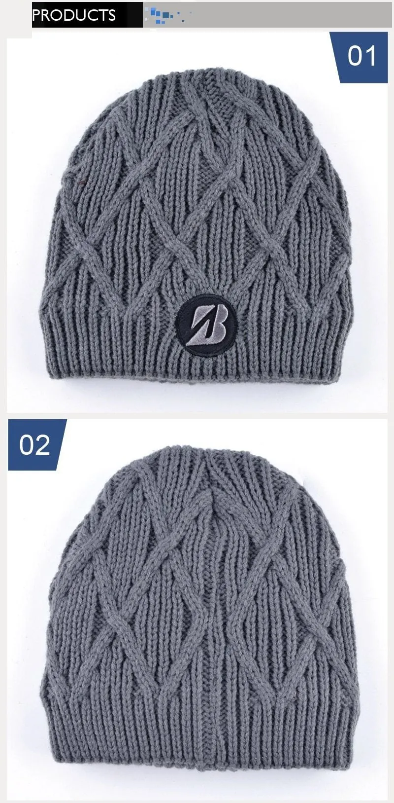 Autumn Winter Fashion Warm Knitted Striped Beanies for Men and Women