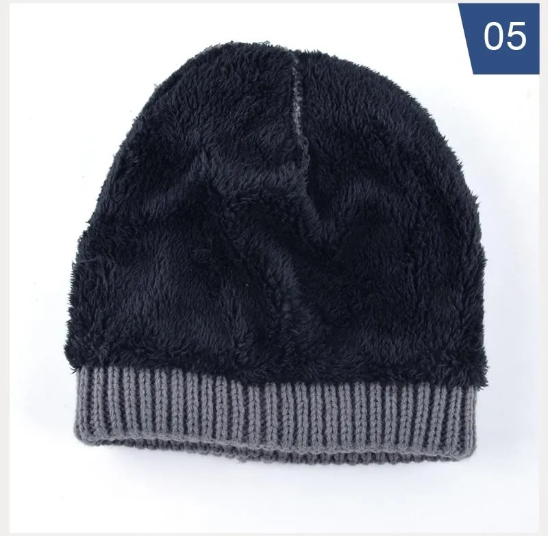 Autumn Winter Fashion Warm Knitted Striped Beanies for Men and Women