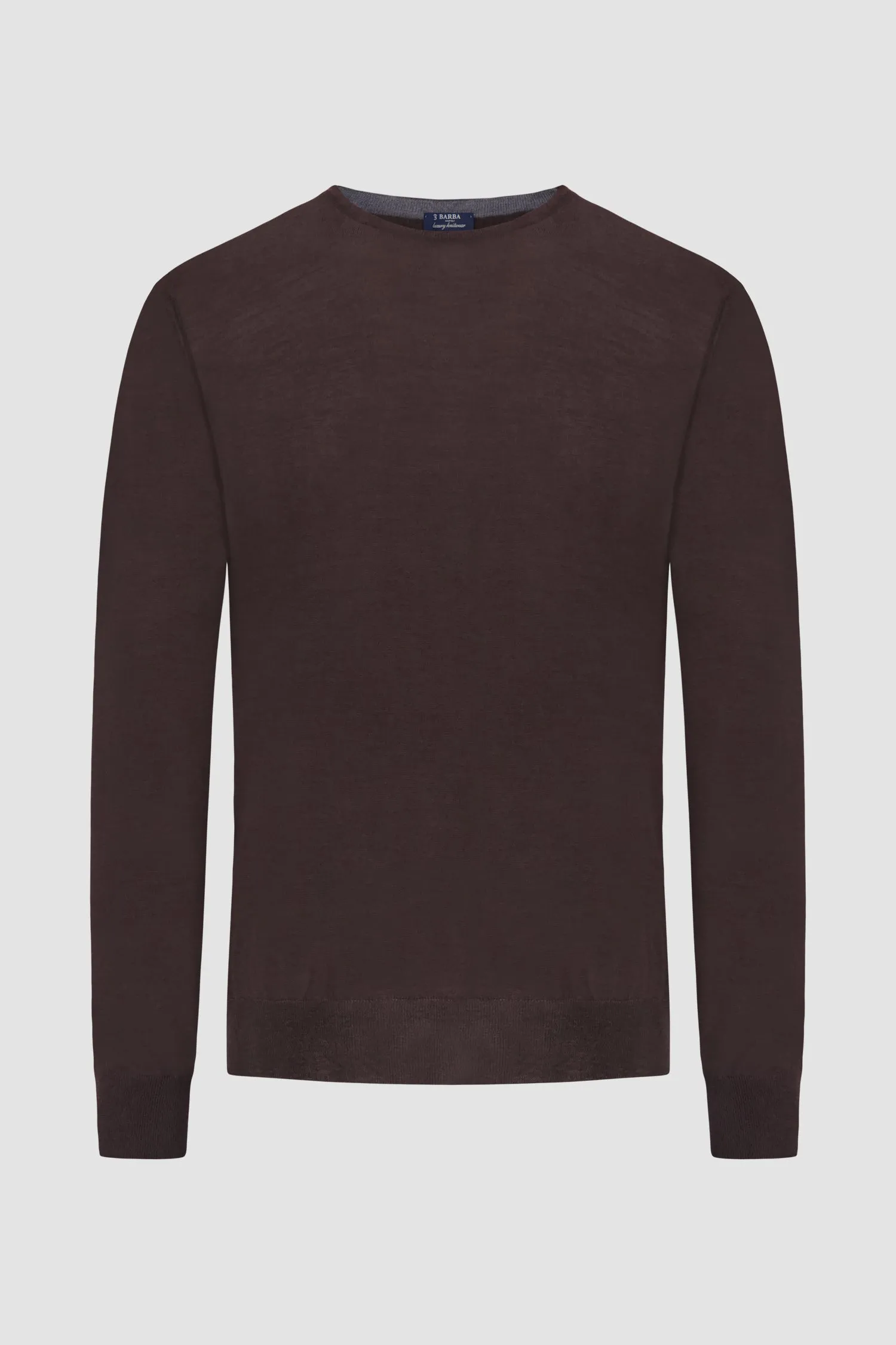 Barba Napoli Dark Brown Round Neck Paricollo Sweater