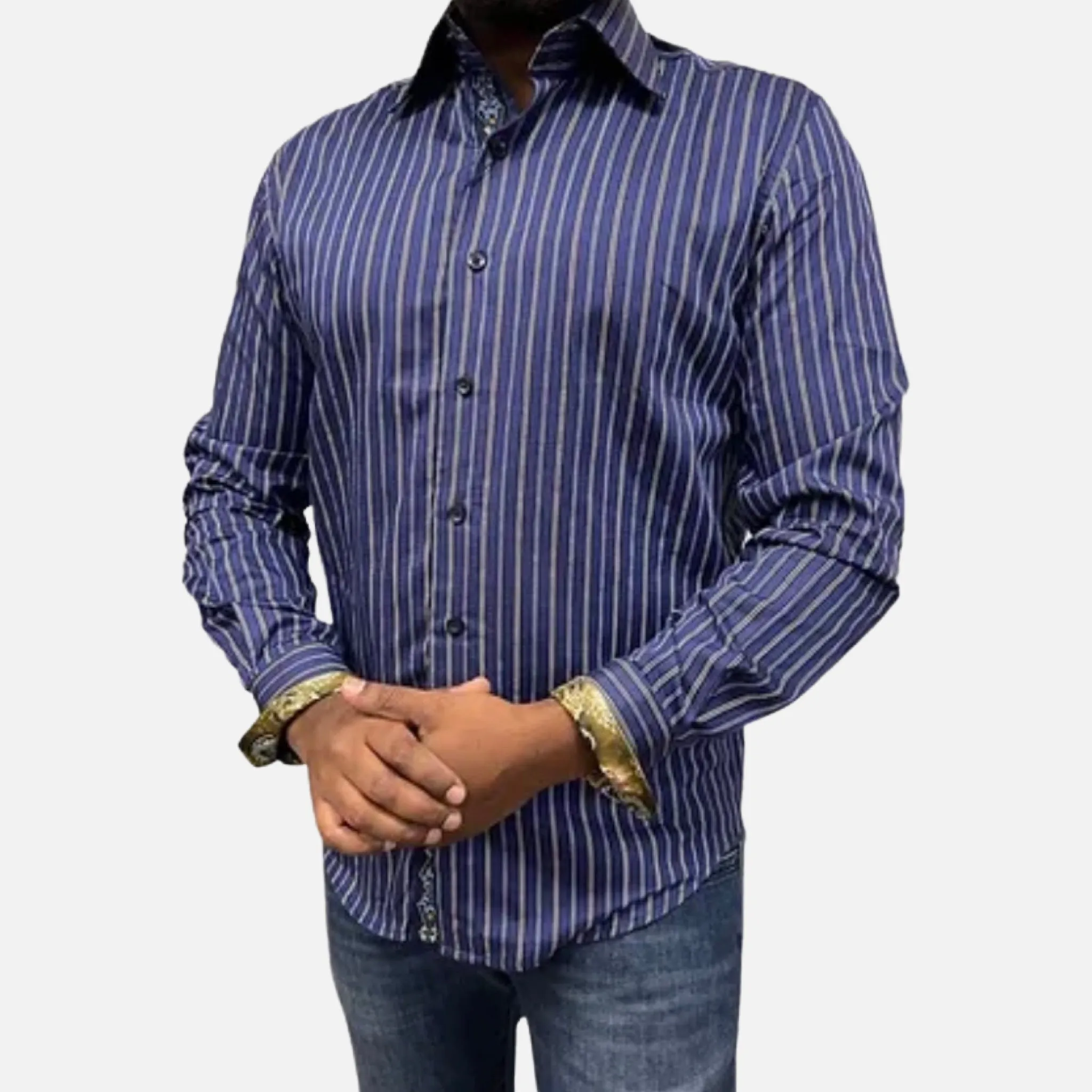 Blue Casual Button Up Shirt | Clearance