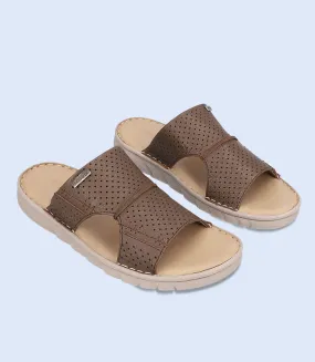 BM3885-BROWN-Men Comfort Slipper