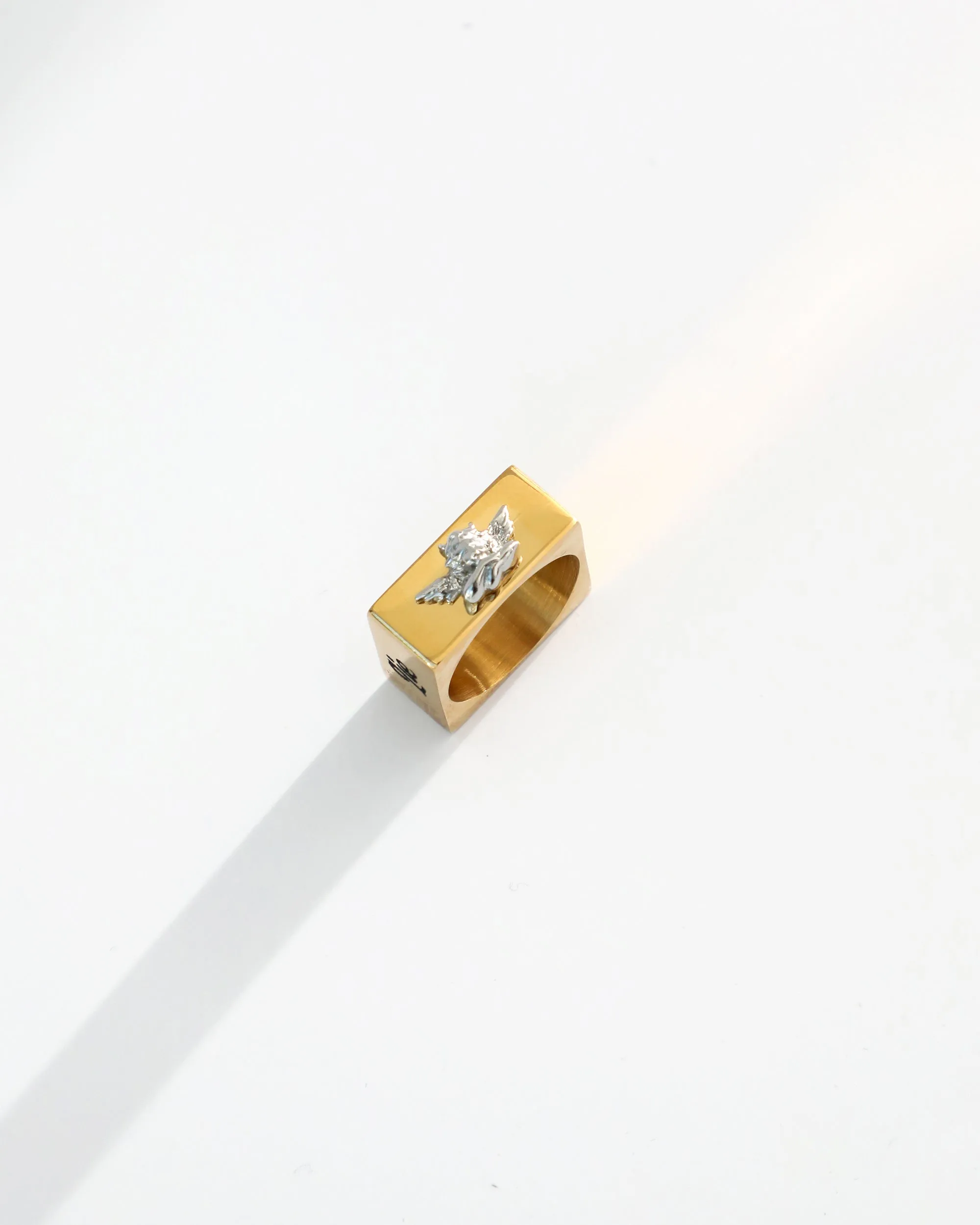 Boys Lie Gold / Rhodium Logo Ring