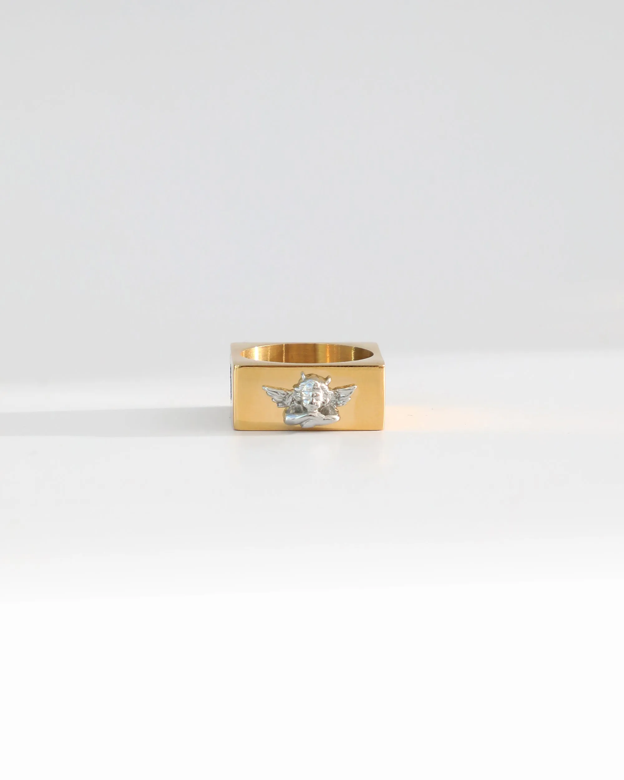 Boys Lie Gold / Rhodium Logo Ring