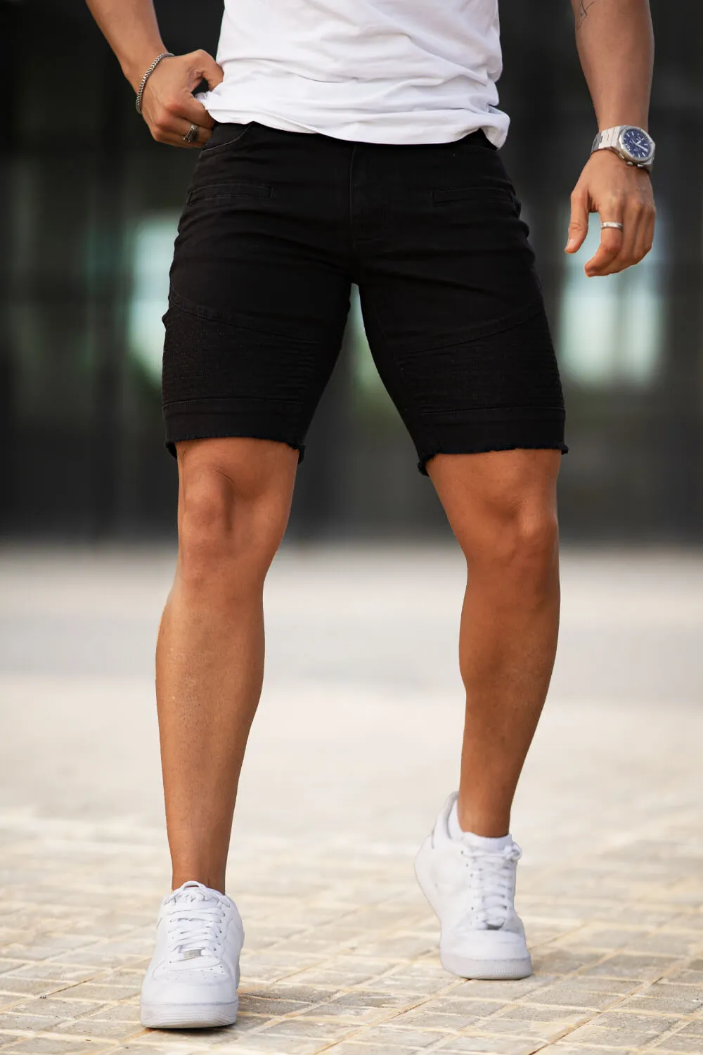 Buy $80 Free Shipping Men's Black Jean Short - Basic Style