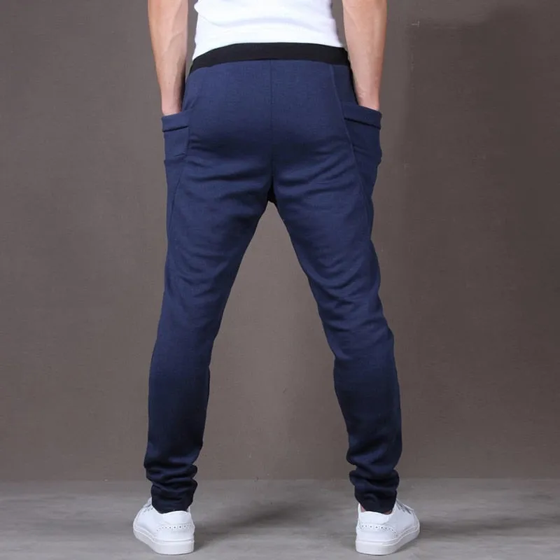 Casual Men Pants Unique Big Pocket Hip Hop Harem Pants Trousers