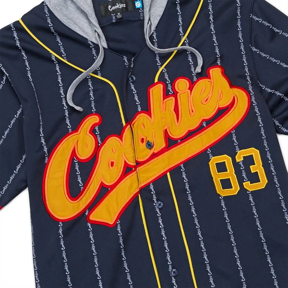 Cookies SF Men Puttin' In Work Hooded Baseball Jersey (Navy)