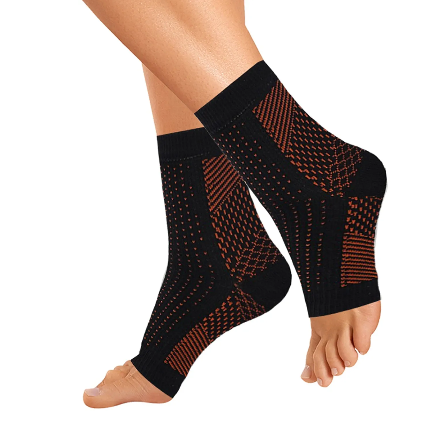 Copper-Infused Plantar Fasciitis Foot Sleeves (1-Pair)