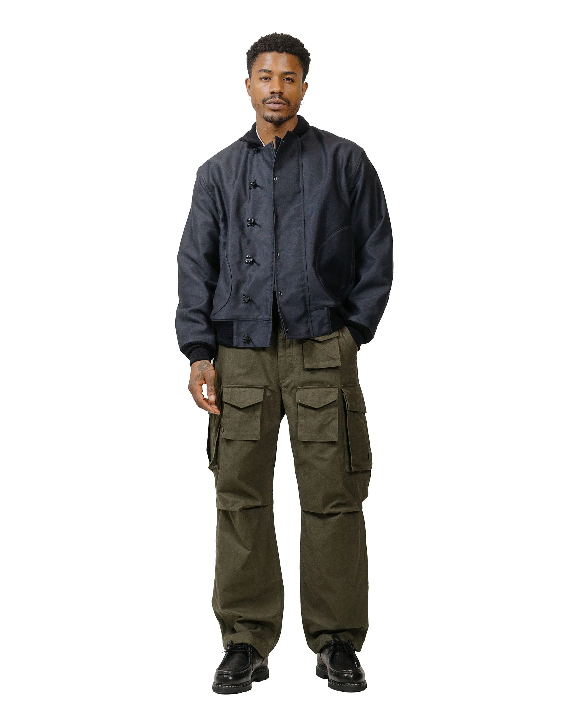 Engineered Garments FA Pant Olive Cotton Brushed Herringbone