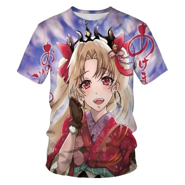 Factory direct fashion men's and women's t-shirts anime beautiful girls printing casual T-shirt men's clothing t-shirt for men