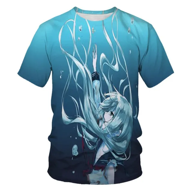 Factory direct fashion men's and women's t-shirts anime beautiful girls printing casual T-shirt men's clothing t-shirt for men