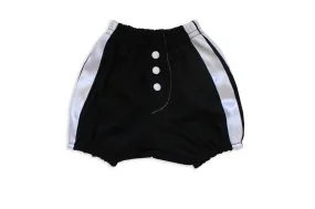 Faux Fly Black Diaper Cover