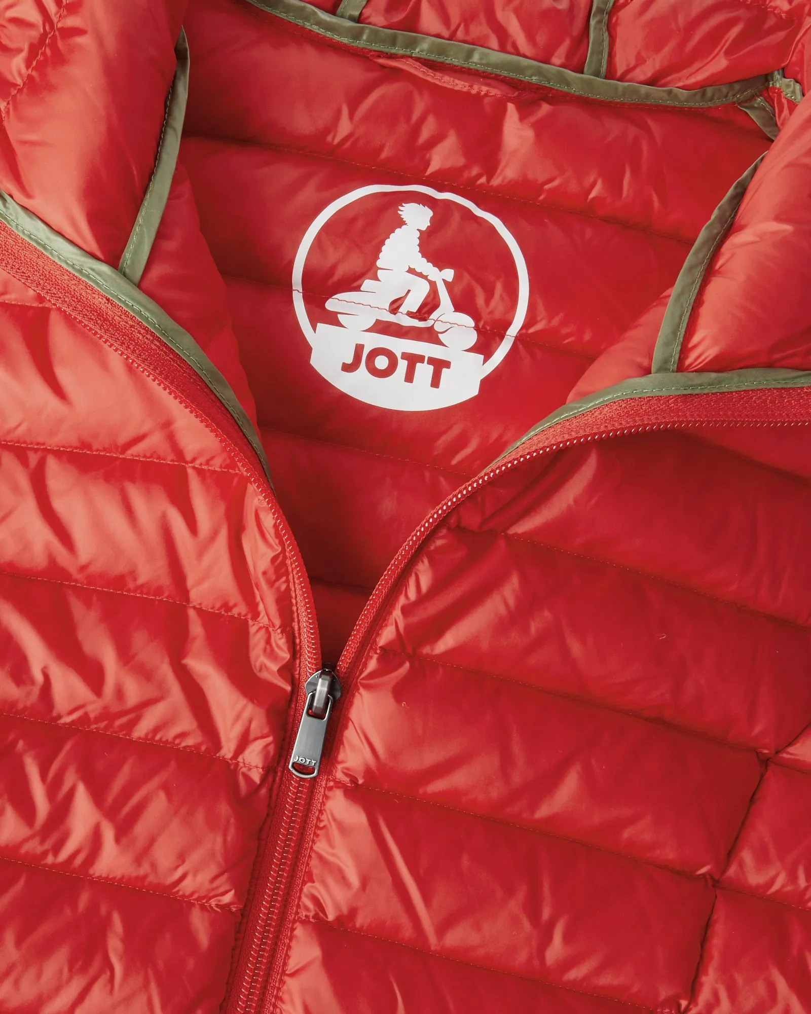 Fire red Lightweight down jacket Nico