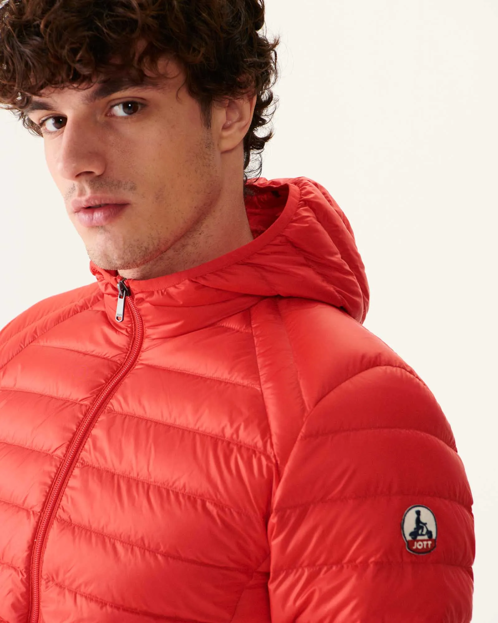 Fire red Lightweight down jacket Nico