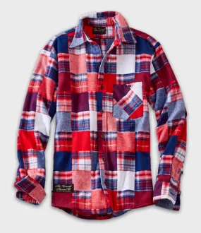 Fitted Flannel Shacket - Patchwork USA