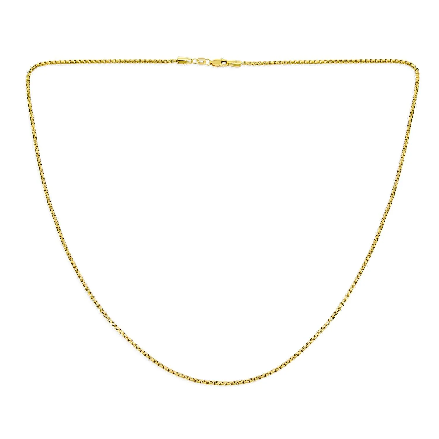 GENUINE Solid Yellow Real 10K Gold BOX Chain Necklace 100 Gauge 1.6 MM