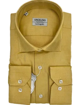 Gold Cotton Shirt, Mens