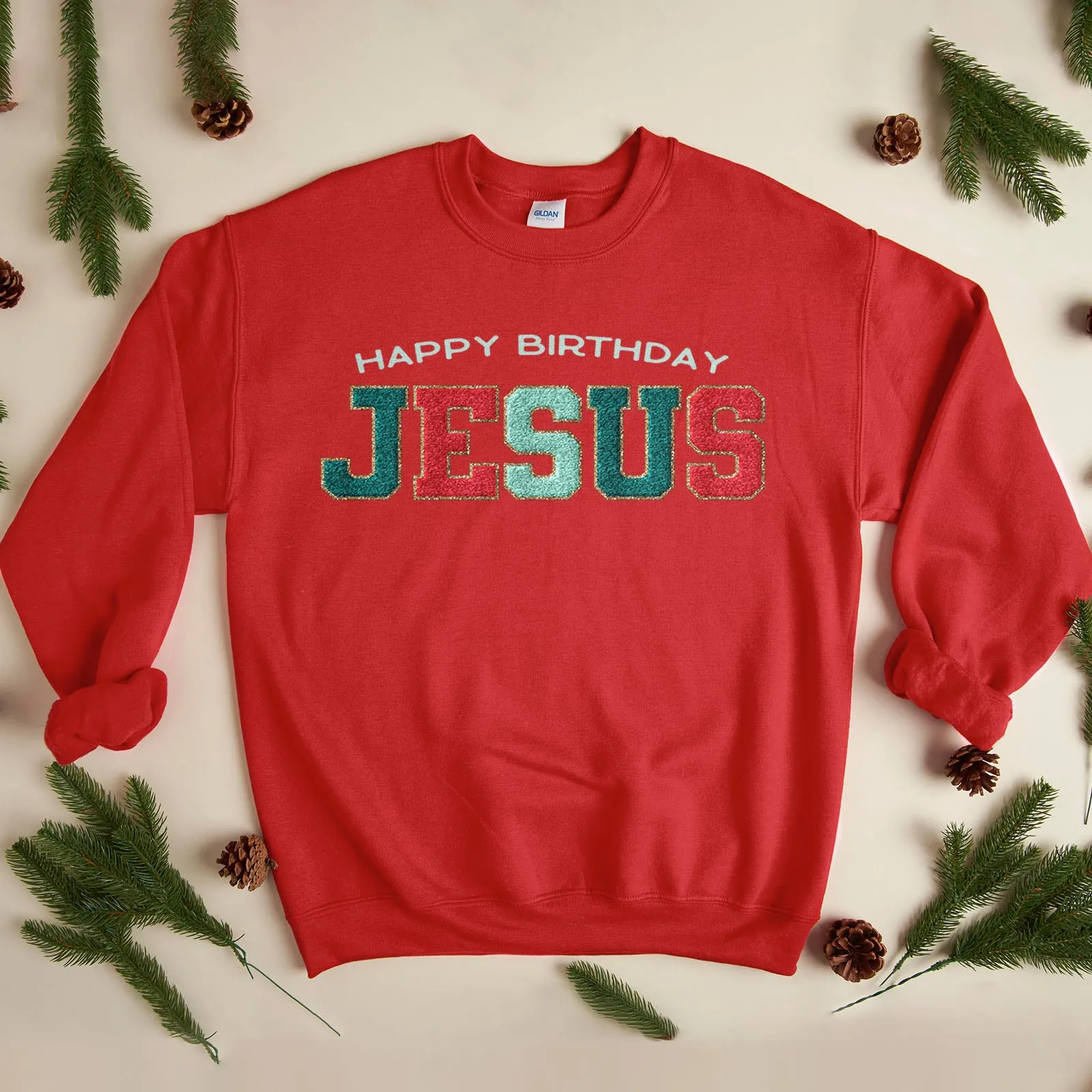 Happy Birthday Jesus Sparkle Sweatshirt