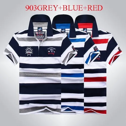 High Quality Polo Shirts Striped short an long sleeve polo shirt men...