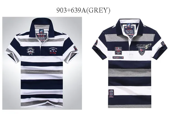 High Quality Polo Shirts Striped short an long sleeve polo shirt men...