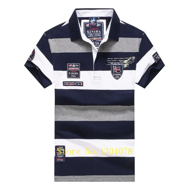 High Quality Polo Shirts Striped short an long sleeve polo shirt men...