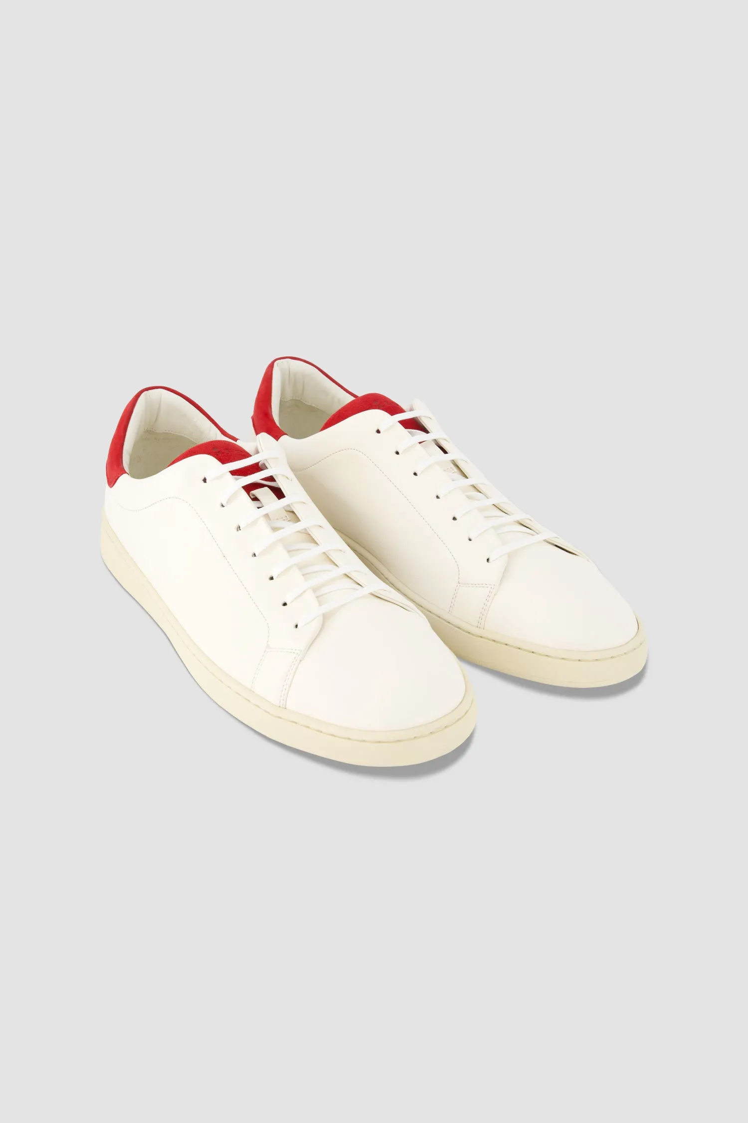 Kiton Beige Leather Sneakers