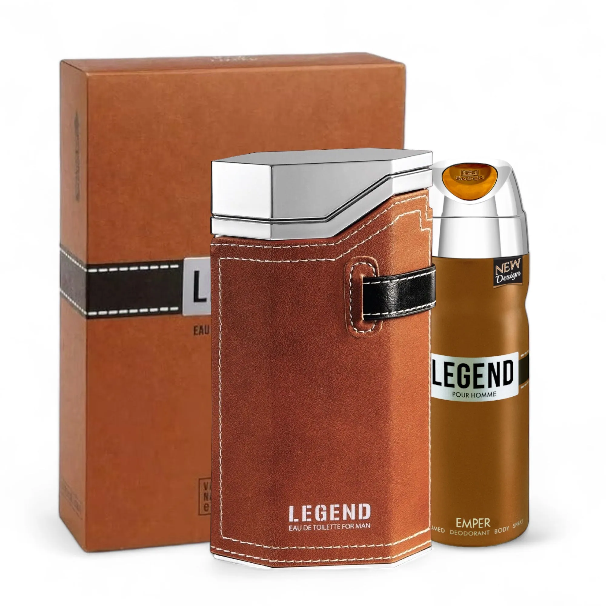 Legend Mens Eau de Toilette and Deodorant Combo Gift Set, 100 ml EDT   200 ml Deodorant