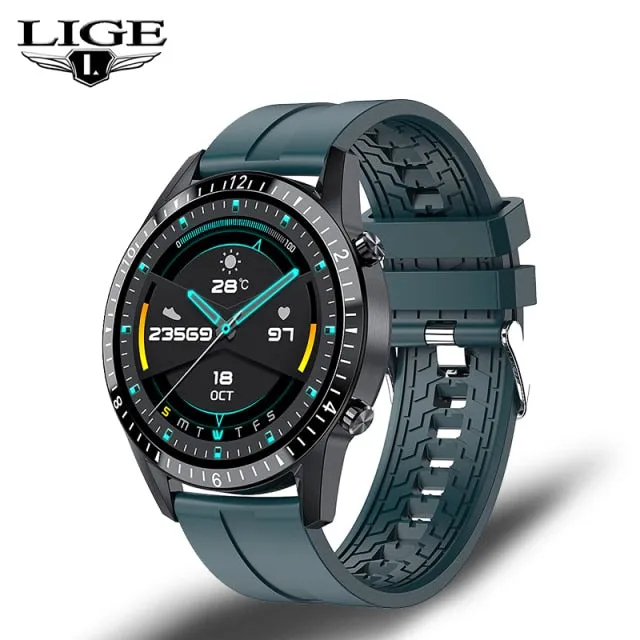 LIGE 2021 New Full Touch Screen IP67 Sport Fitness SmartWatch