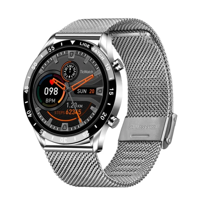 LIGE 2021 New Full Touch Screen IP67 Sport Fitness SmartWatch