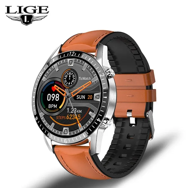 LIGE 2021 New Full Touch Screen IP67 Sport Fitness SmartWatch