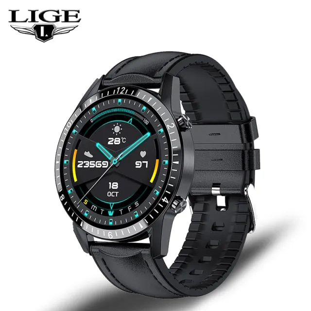 LIGE 2021 New Full Touch Screen IP67 Sport Fitness SmartWatch