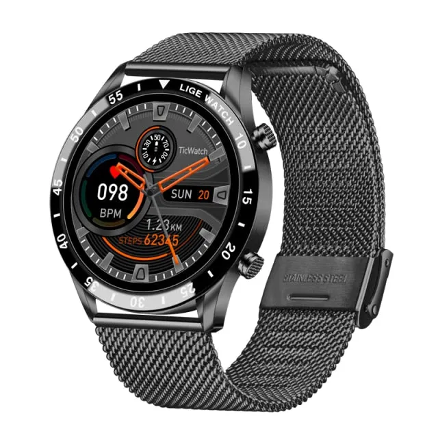 LIGE 2021 New Full Touch Screen IP67 Sport Fitness SmartWatch