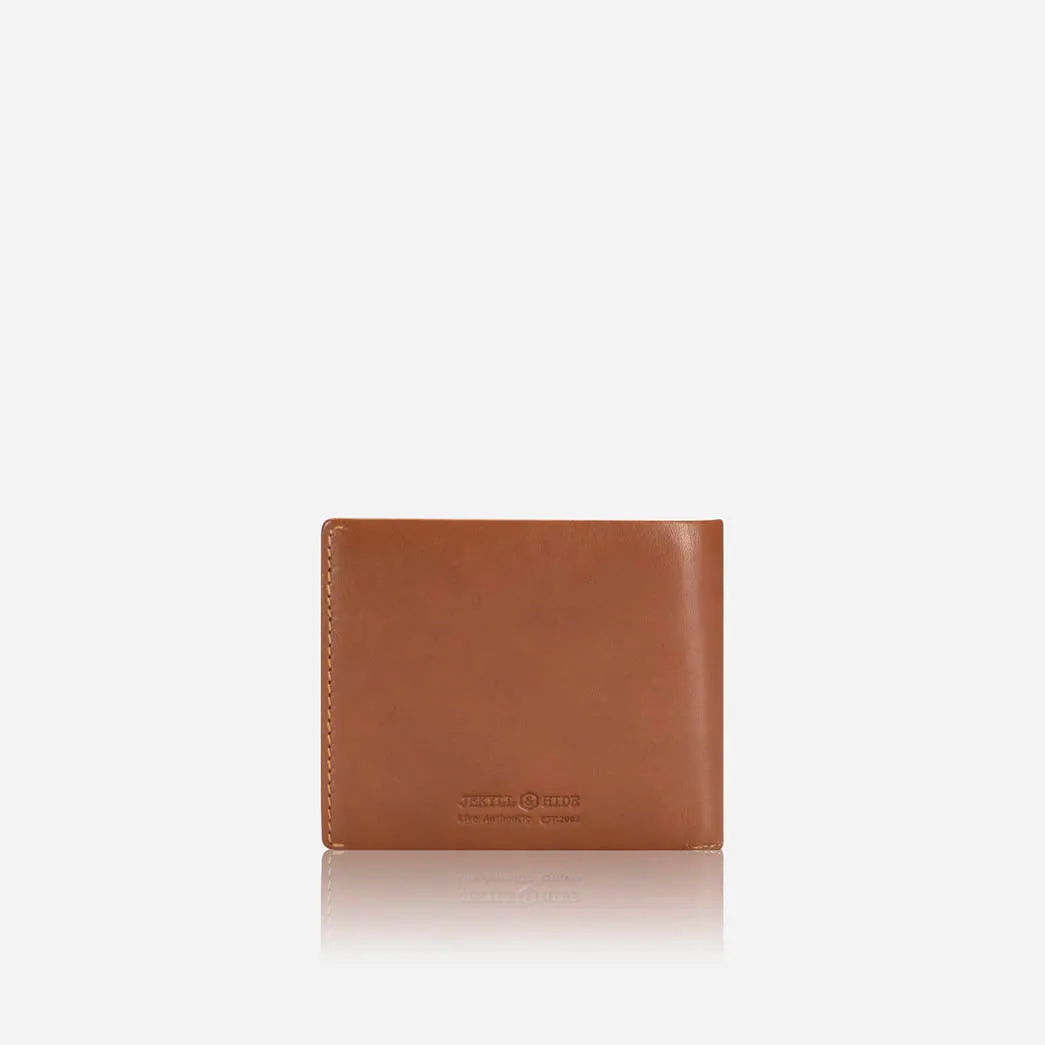 Medium Bifold Wallet With Coin, Tan