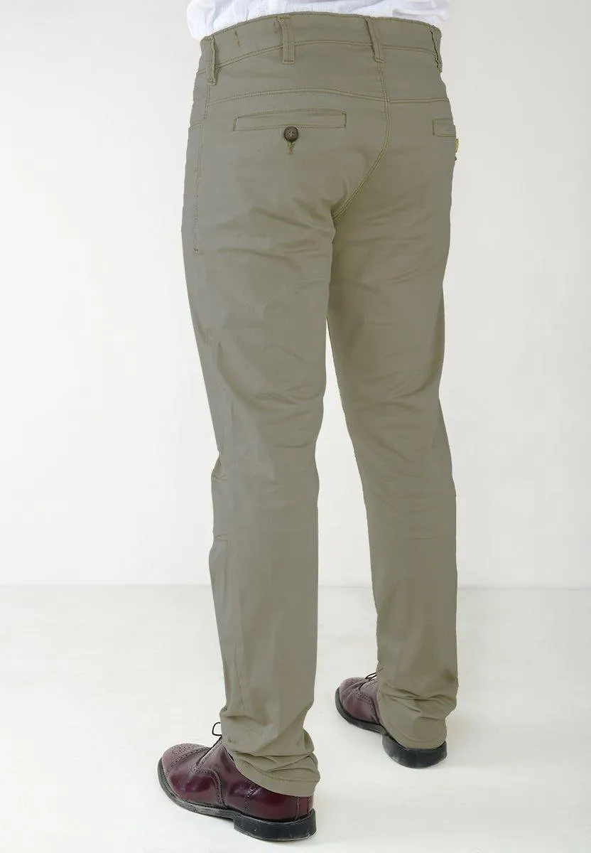 Men's Casual Slim Fit Cotton Trousers