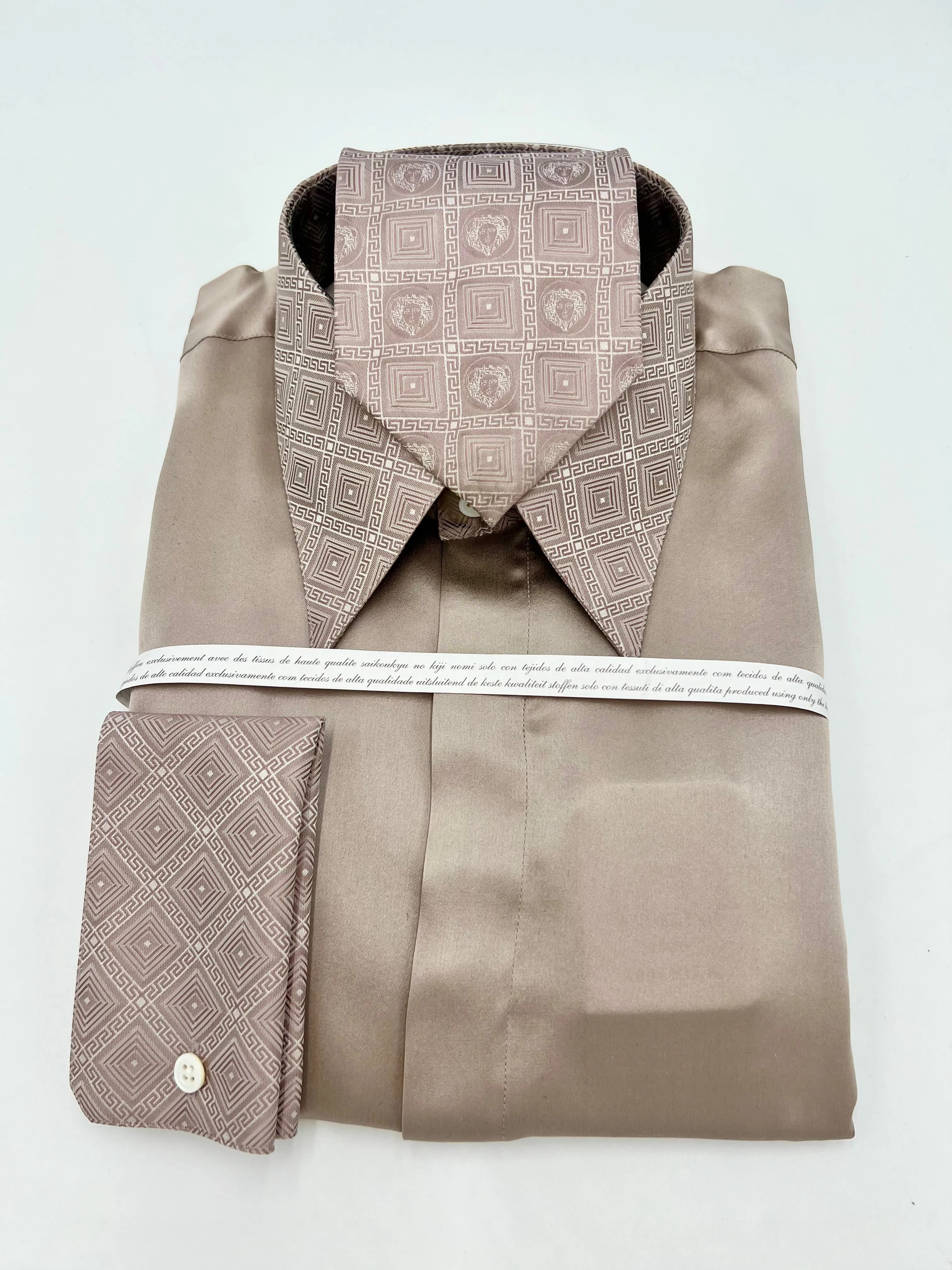 Men's Silk Shirt SS01 Taupe