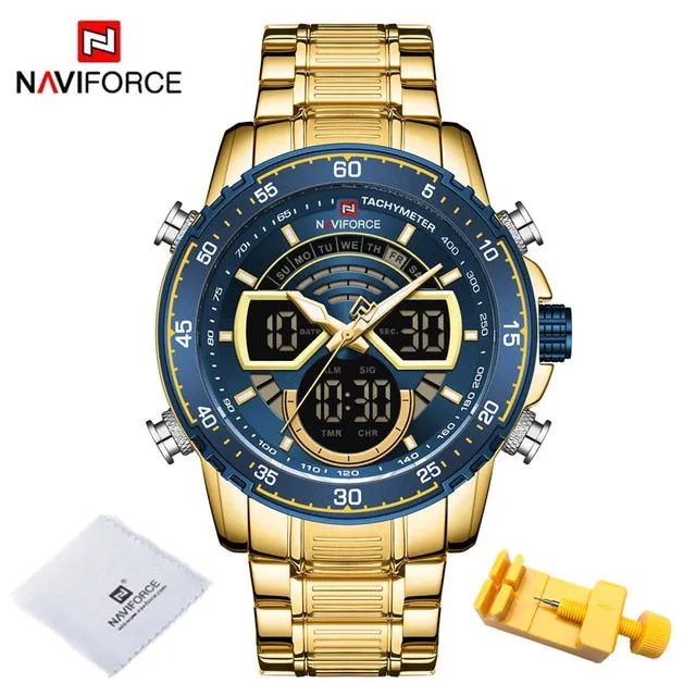 NAVIFORCE Dual Display Waterproof Luxury Men's Watch