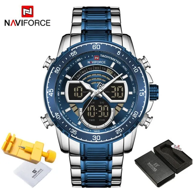 NAVIFORCE Dual Display Waterproof Luxury Men's Watch