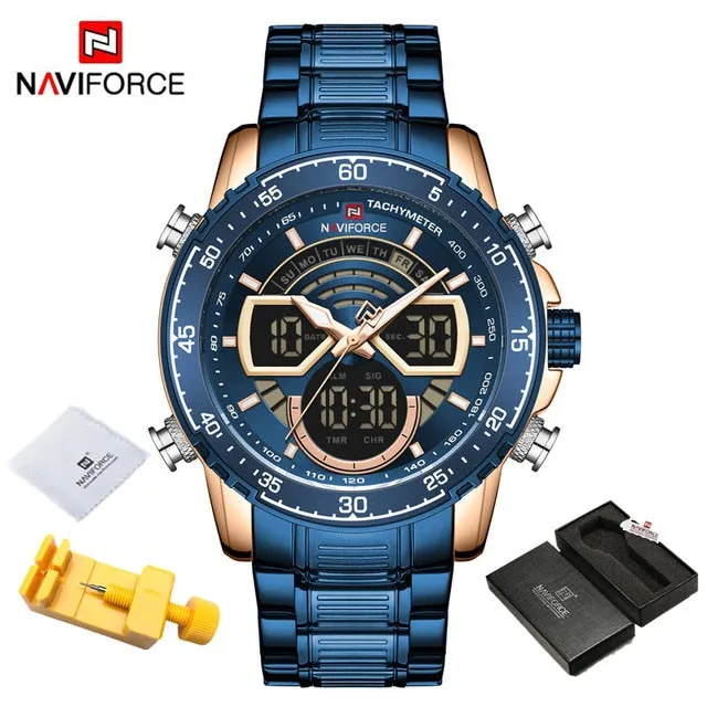 NAVIFORCE Dual Display Waterproof Luxury Men's Watch