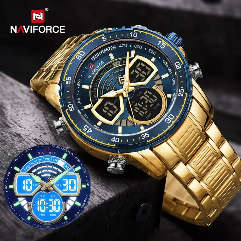 NAVIFORCE Dual Display Waterproof Luxury Men's Watch