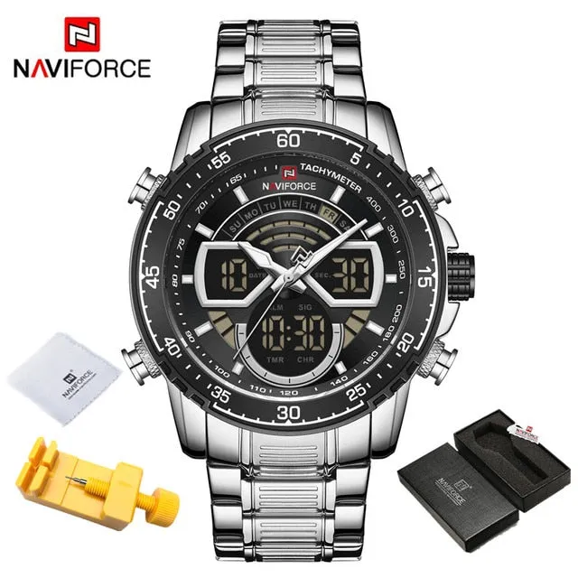 NAVIFORCE Dual Display Waterproof Luxury Men's Watch