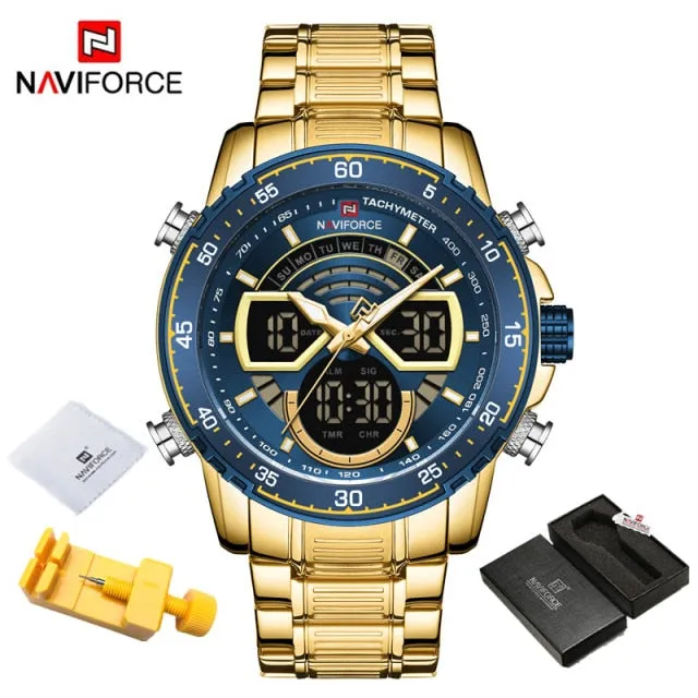 NAVIFORCE Dual Display Waterproof Luxury Men's Watch