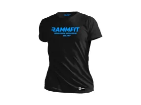 Relentless Collection Wordmark Blue on Black - RAMMFIT