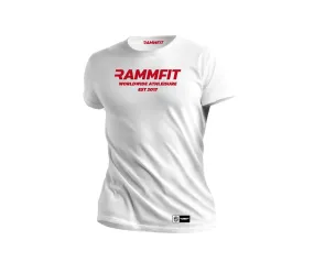 Relentless Collection Wordmark Red on White - RAMMFIT