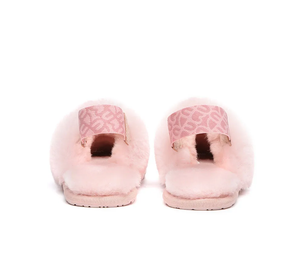 Removable Strap Slingback Sheepskin Slippers Lonsdale