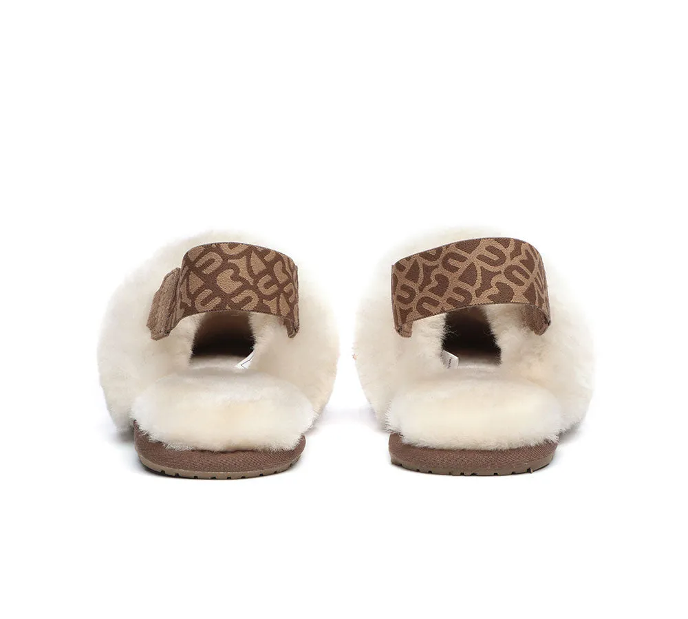 Removable Strap Slingback Sheepskin Slippers Lonsdale